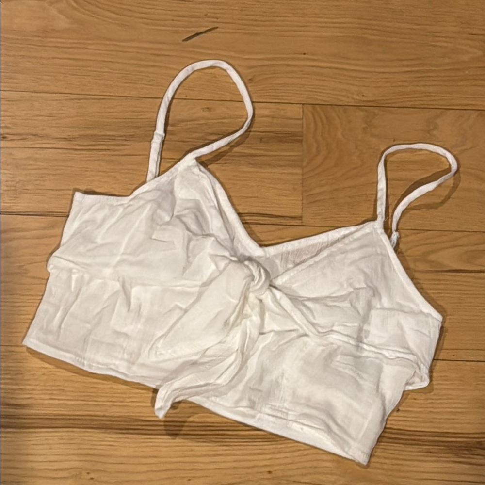 Aerie crop top, white, size S NWT